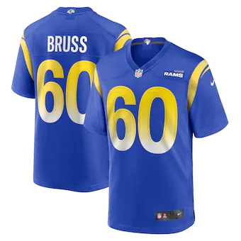 mens nike logan bruss royal los angeles rams game player je